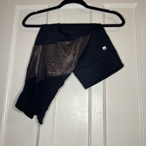 Black and Metallic Fabletics Leggings